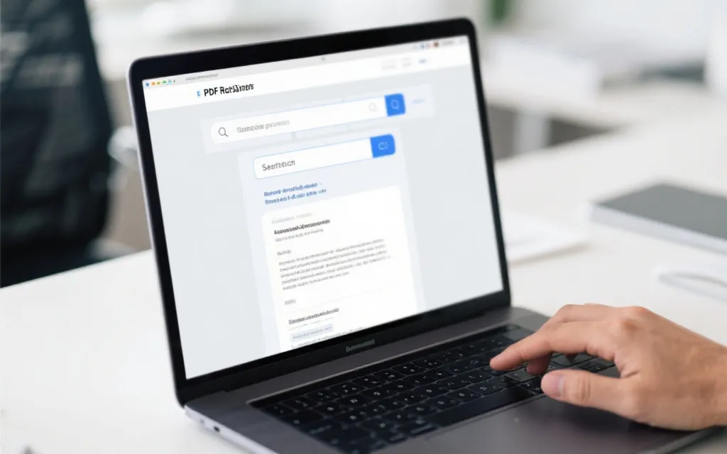 在电脑上搜索PDF规程文件并用关键词定位晋级条款的场景